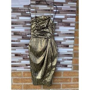 Jackie Bernard for EKLEKTIC  Gold Lame Dress size 6